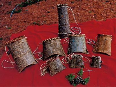 Jennifer Lee with an assortment of baskets